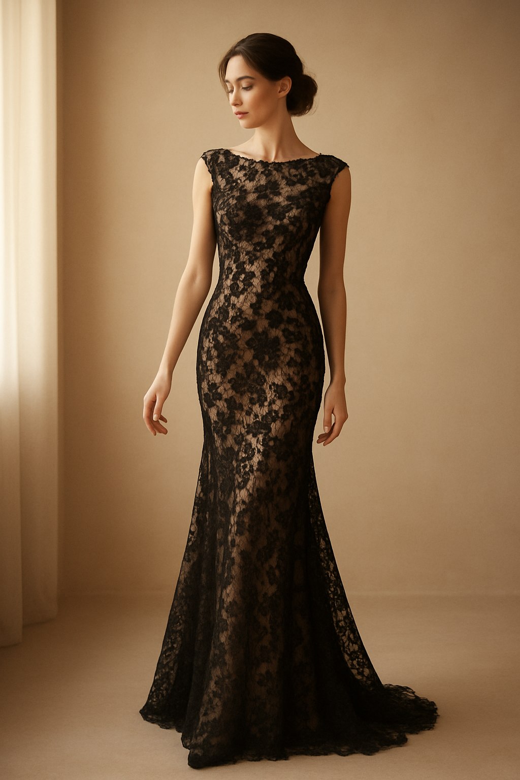 Tadashi Shoji Lace Sheath Gown