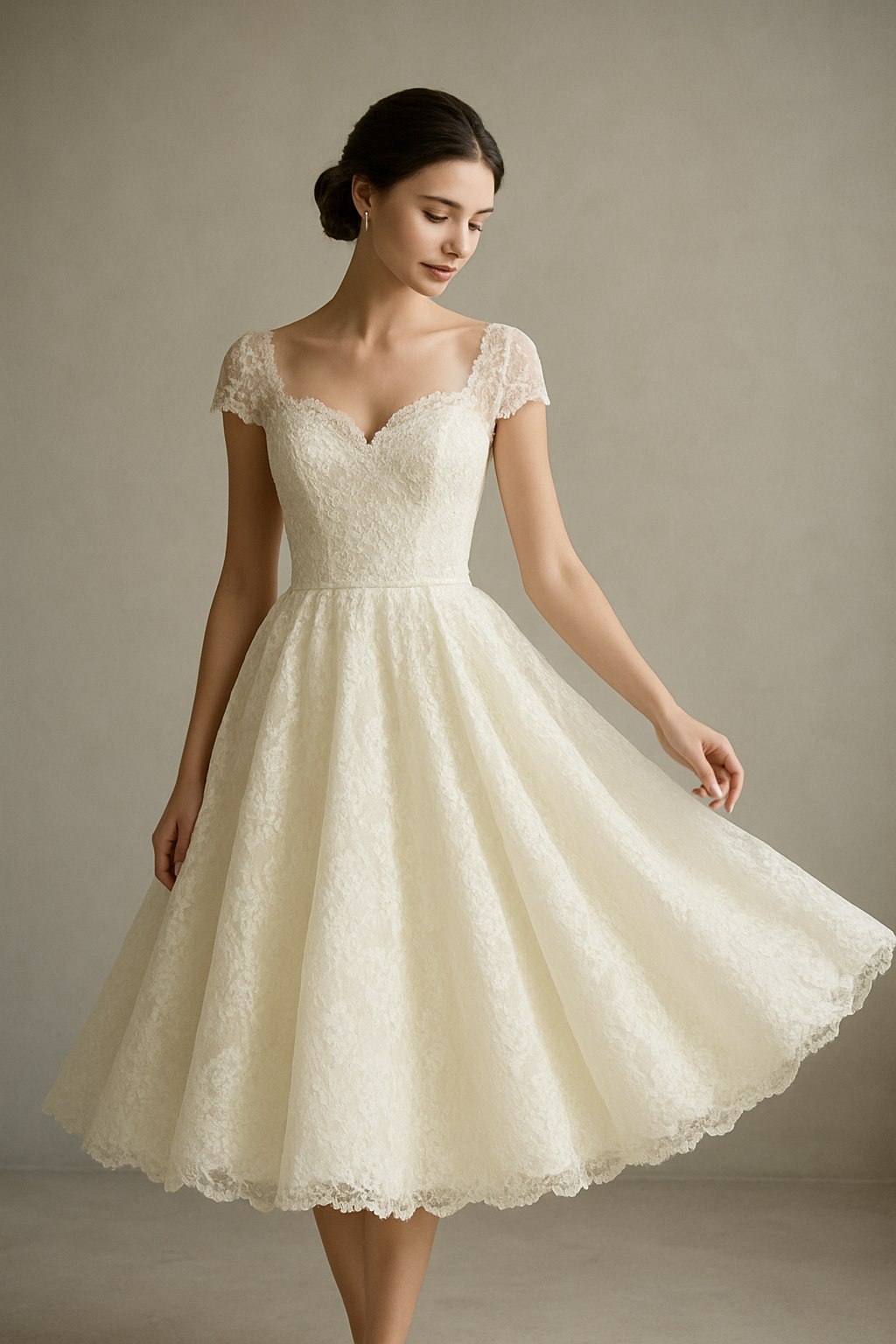 David's Bridal Tea-Length Dress