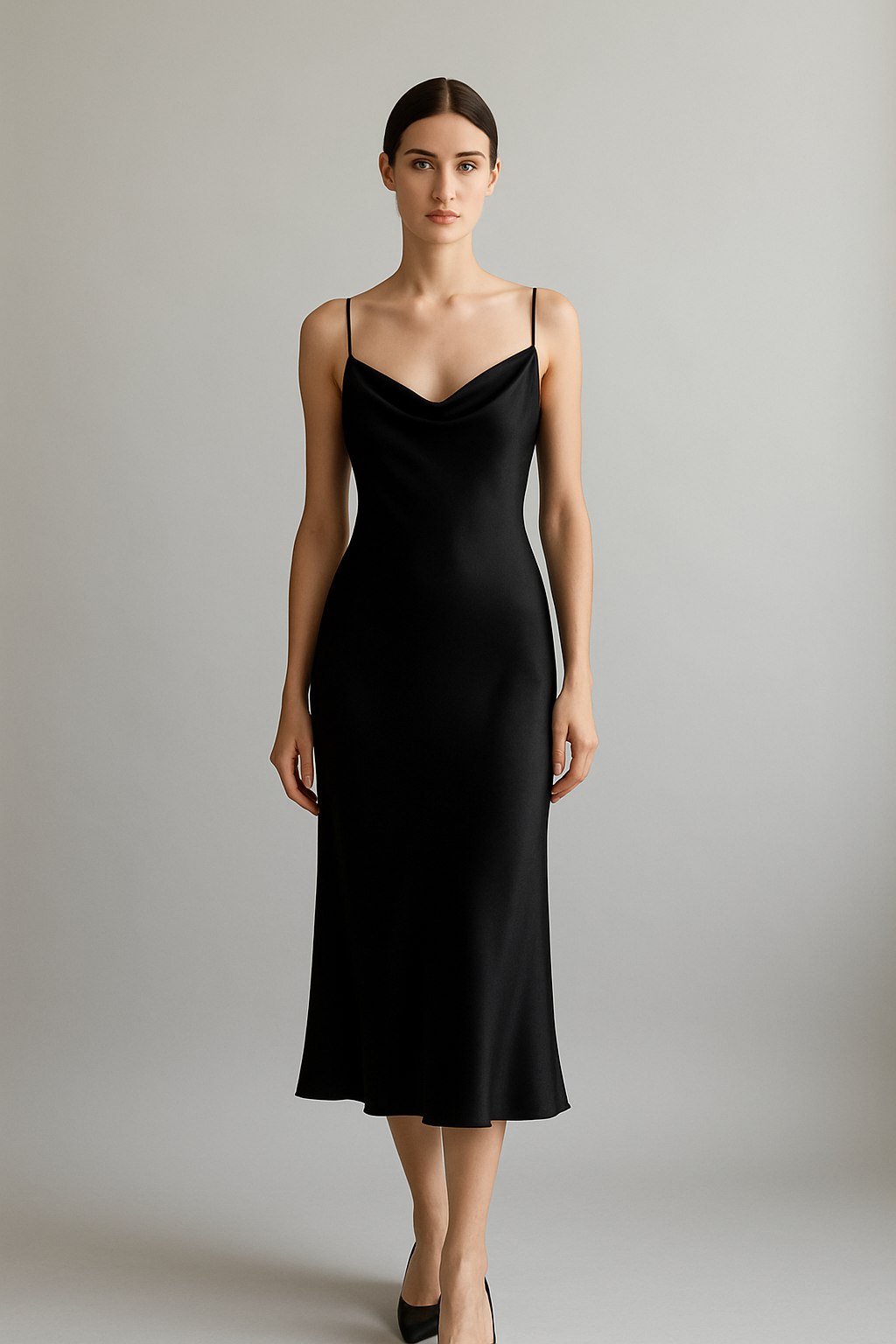 DKNY Black Slip Cocktail Dress