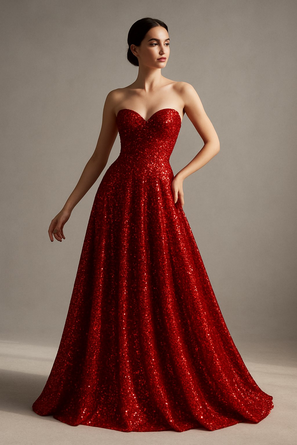 Sherri Hill Red Sequin Gown