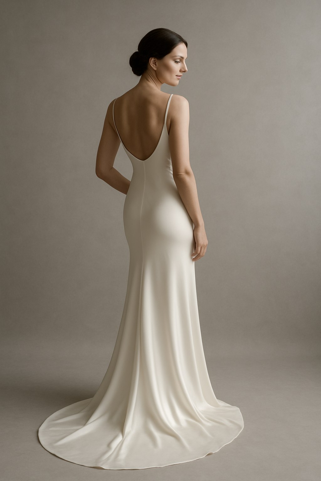 Vera Wang Bias-Cut Evening Gown