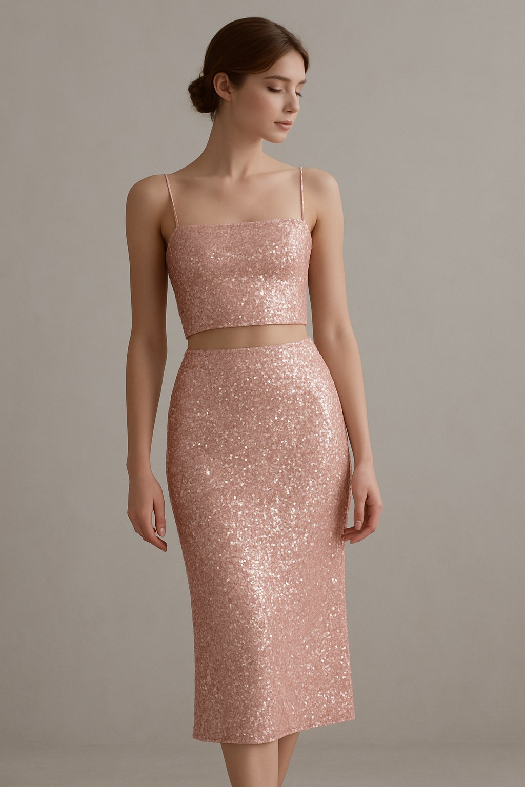 Rachel Allan Sequin Two-Piece Homecoming Dress
